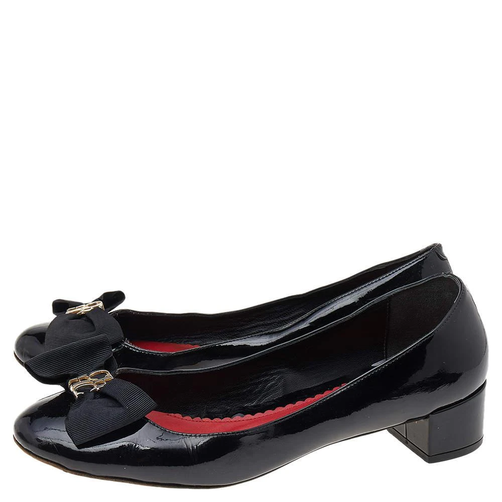 商品[二手商品] Carolina Herrera|CH Carolina Herrera Black Patent Leather Bow Pumps Size 40,价格¥1814,第4张图片详细描述