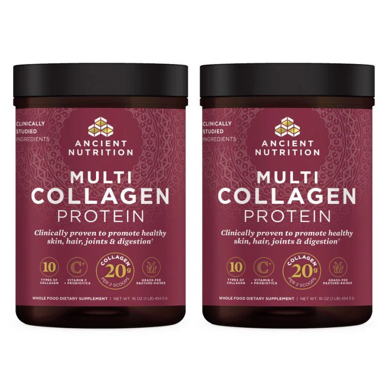 商品Ancient Nutrition|Multi Collagen Protein Powder Unflavored (45 servings) 2 Bottle Offer,价格¥759,第1张图片