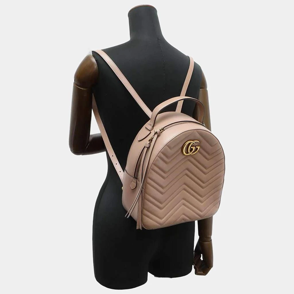 商品[二手商品] Gucci|Gucci Beige Leather GG Marmont Backpack,价格¥9048,第2张图片详细描述