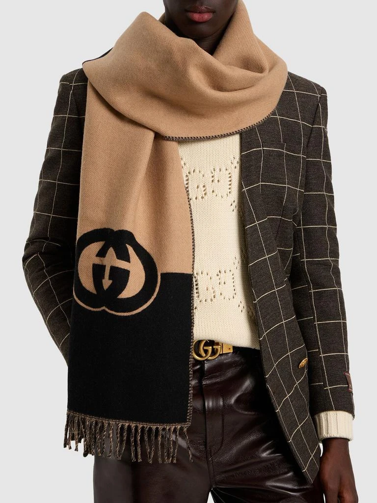 商品Gucci|Gg Cashmere Scarf,价格¥4206,第1张图片