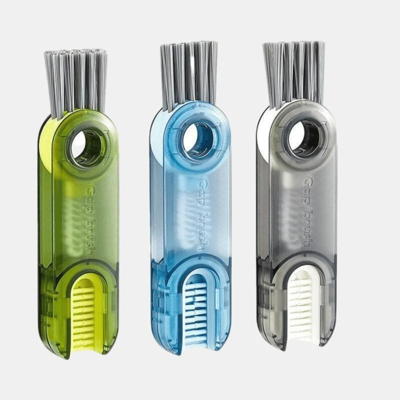 商品Vigor|3 In 1 Multifunctional Cup Lid Gap Cleaning Brush Set, Mutipurpose Tiny Silicone Bottle Cleaning Tools, Home Kitchen Cleaning Tools Bulk 3 Sets 3 PACK,价格¥225,第1张图片