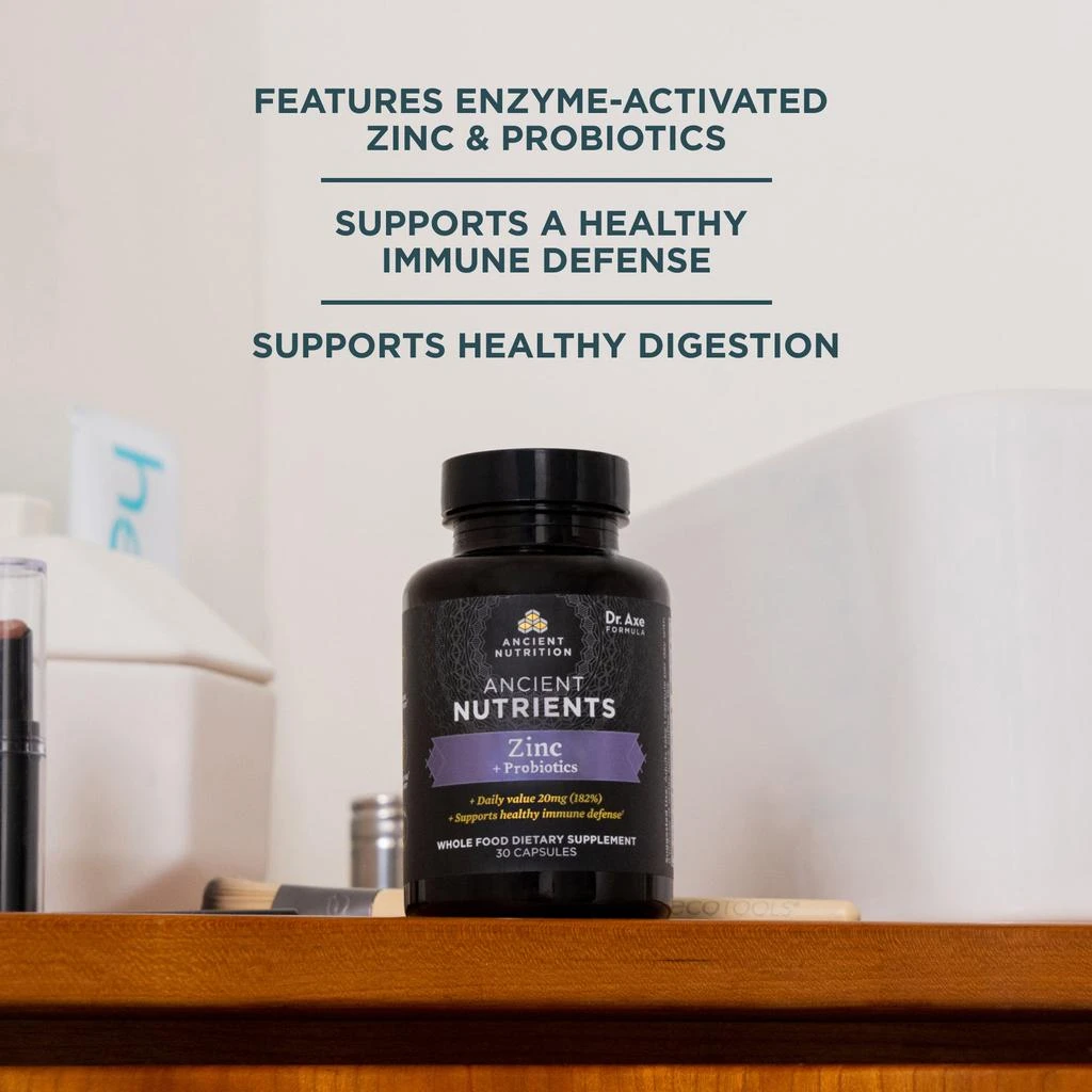 商品Ancient Nutrition|Ancient Nutrients Zinc + Probiotics | Capsules (30 Capsules),价格¥190,第5张图片详细描述