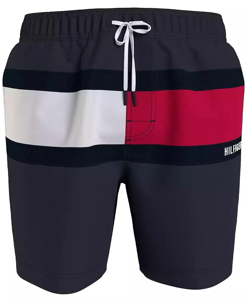 商品Tommy Hilfiger|Men's Big & Tall Signature Flag Swim Trunk,价格¥268,第1张图片