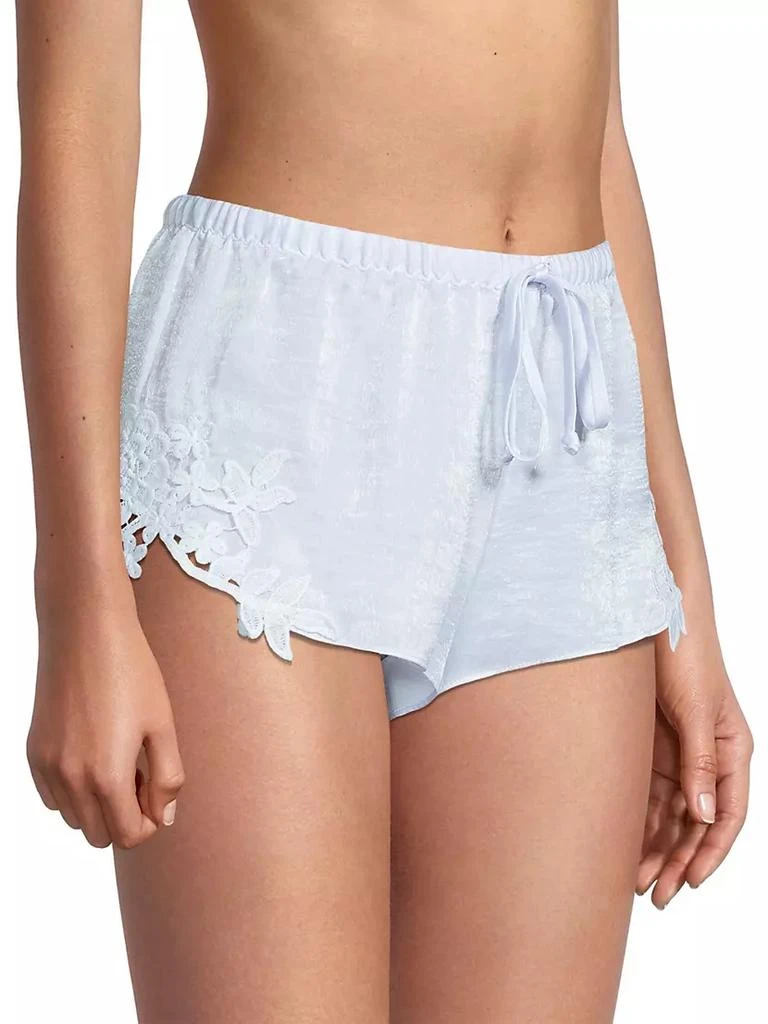 商品In Bloom|Magnolia 2-Piece Shimmer Satin Camisole & Shorts Set,价格¥350,第4张图片详细描述