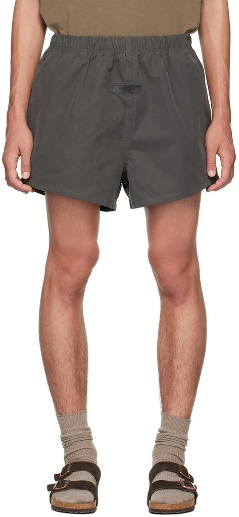 商品Essentials|Gray Cotton Shorts,价格¥506,第1张图片
