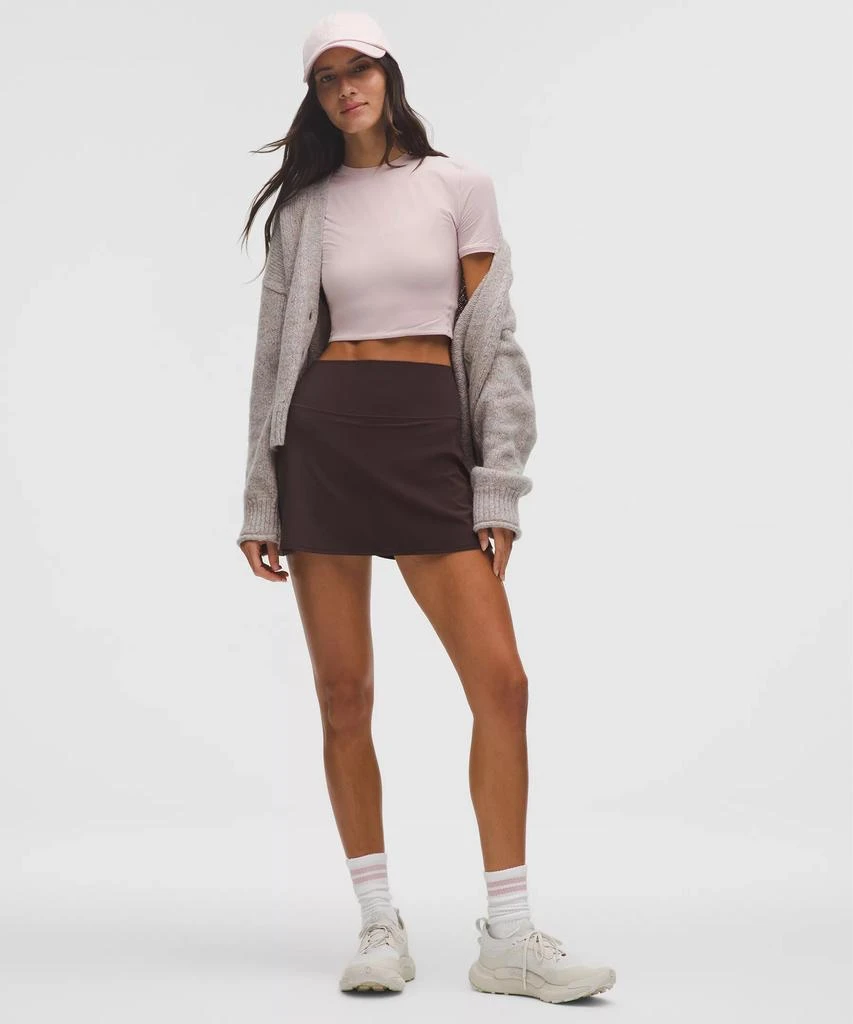 商品Lululemon|Wundermost Ultra-Soft Nulu Crewneck Cropped T-Shirt,价格¥246,第2张图片详细描述