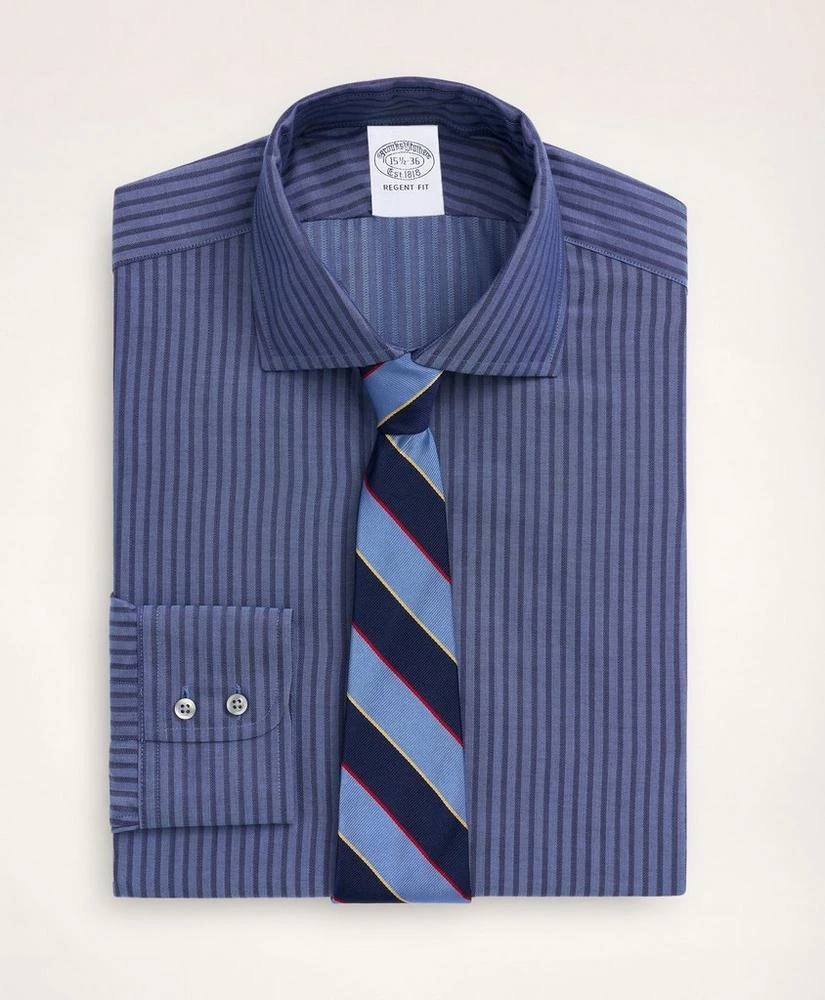 商品Brooks Brothers|Regent Regular-Fit Dress Shirt, Dobby English Collar Stripe,价格¥408,第1张图片