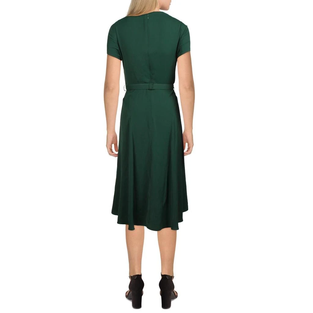 商品Ralph Lauren|Womens Georgette Cap Sleeves Fit & Flare Dress,价格¥446,第1张图片详细描述