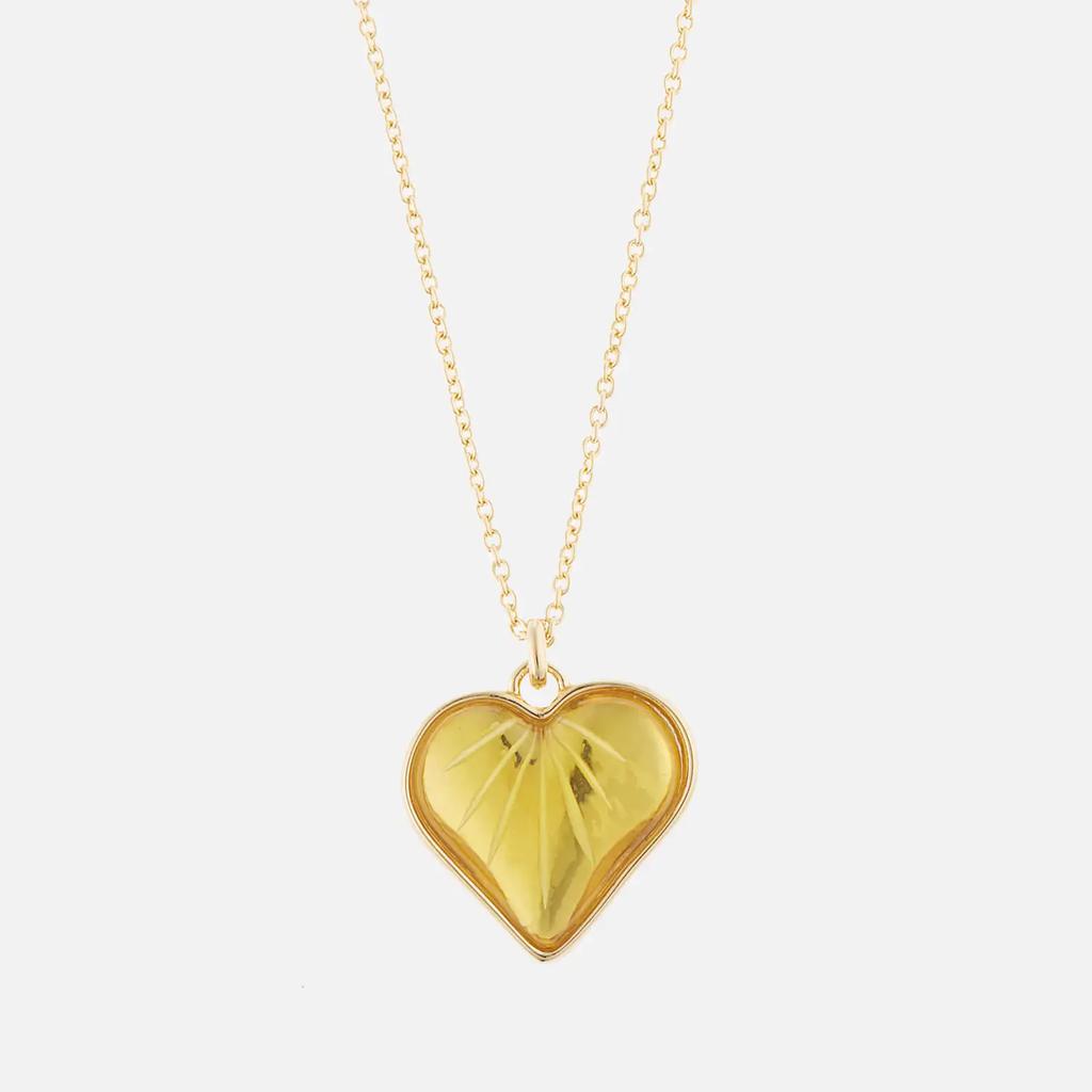 Coach Women's Heart Chain Necklace - Gold商品第2张图片规格展示