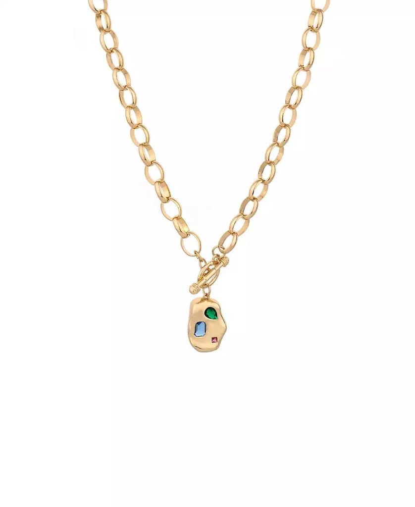 商品Ettika Jewelry|Rainbow 18K Gold Plated Nugget Toggle Necklace,价格¥521,第2张图片详细描述