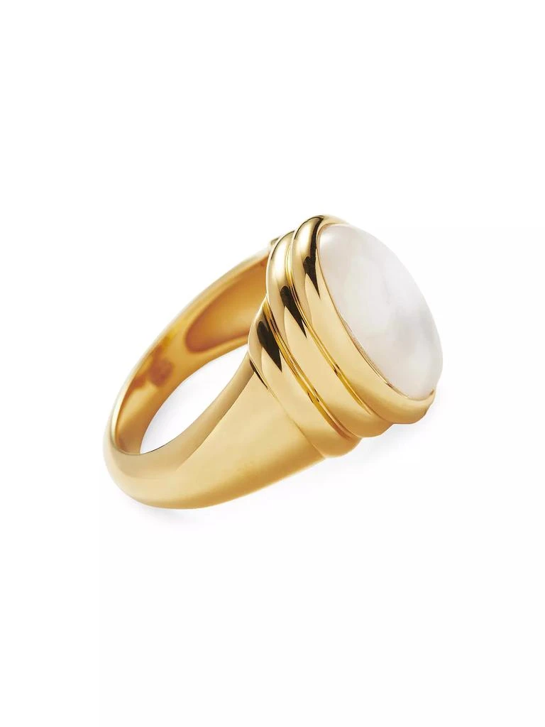 商品Missoma|Savi x Missoma 18K-Yellow-Gold Vermeil & Crystal Quartz Ring,价格¥1426,第3张图片详细描述