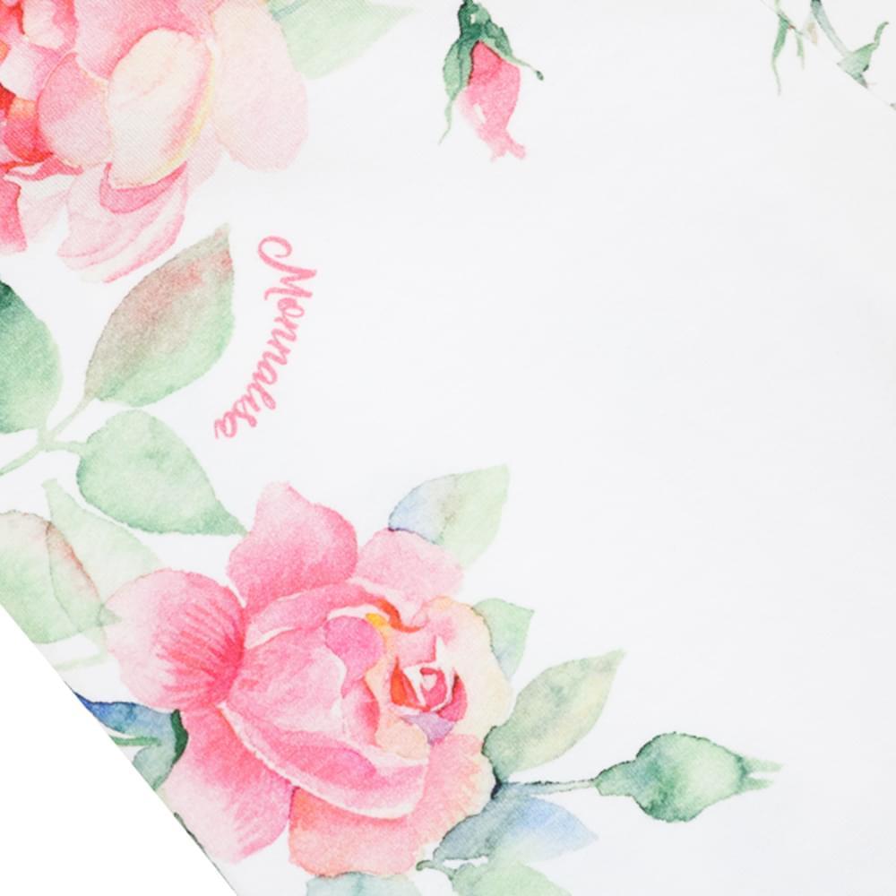 商品MONNALISA|White & Pink Rose Print Leggings,价格¥168,第4张图片详细描述