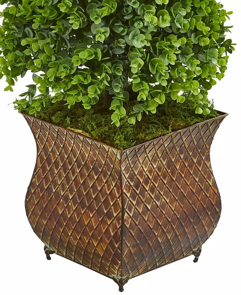 商品NEARLY NATURAL|41” Eucalyptus Cone Topiary Artificial Tree in Metal Planter (Indoor/Outdoor),价格¥2226,第3张图片详细描述