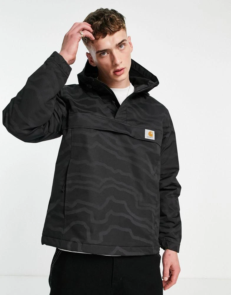 商品Carhartt|Carhartt WIP nimbus pullover jacket in black reflective print,价格¥912,第2张图片详细描述