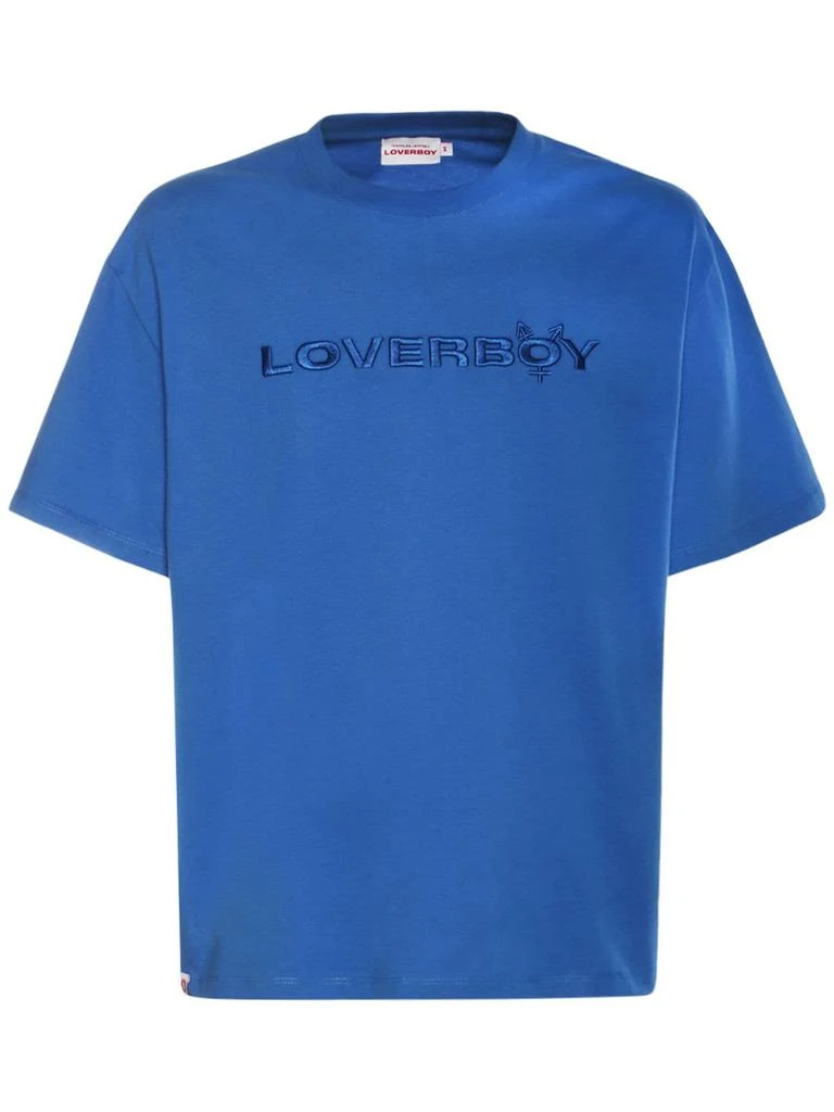 商品Charles Jeffrey Loverboy|Logo Embroidery Cotton Jersey T-shirt,价格¥542,第1张图片
