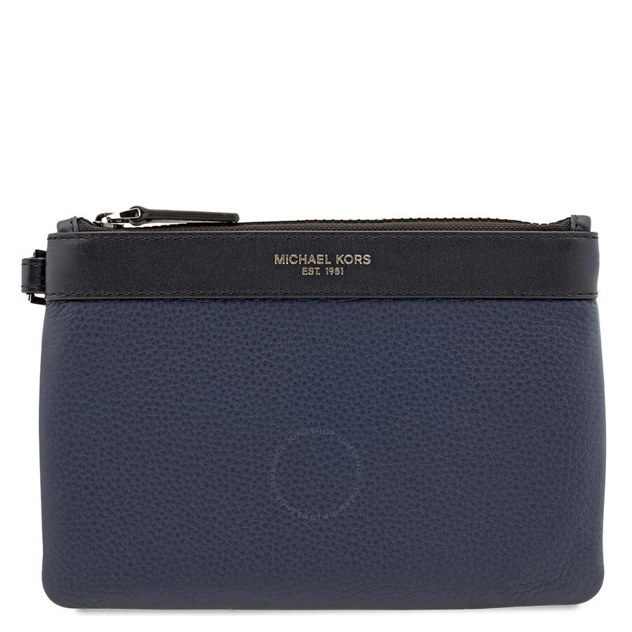 商品Michael Kors|Men's Blue Leather Small Travel Pouch,价格¥256,第1张图片