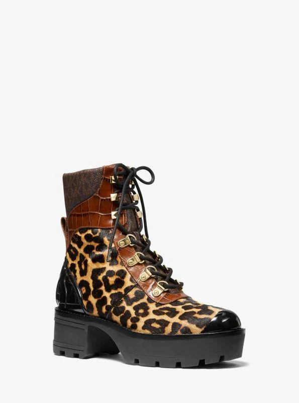 商品Michael Kors|Khloe Mixed-Media Combat Boot,价格¥557,第1张图片