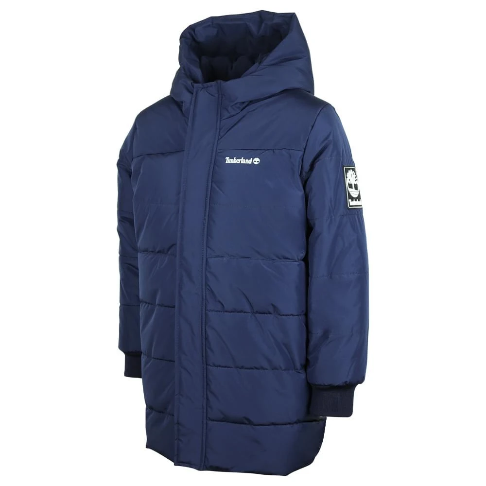 商品Timberland|Navy Logo Patch Puffer Jacket,价格¥1333,第3张图片详细描述