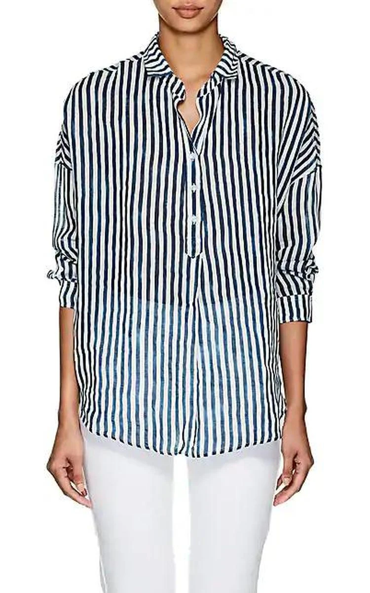 商品A SHIRT THING|Oversized Striped Gauze Blouse,价格¥479,第1张图片
