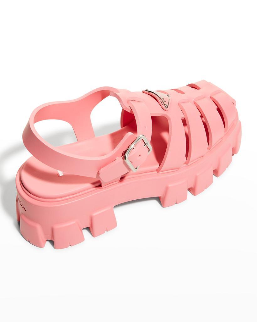 商品Prada|Rubber Logo Chunky-Sole Fisherman Sandals,价格¥6218,第5张图片详细描述