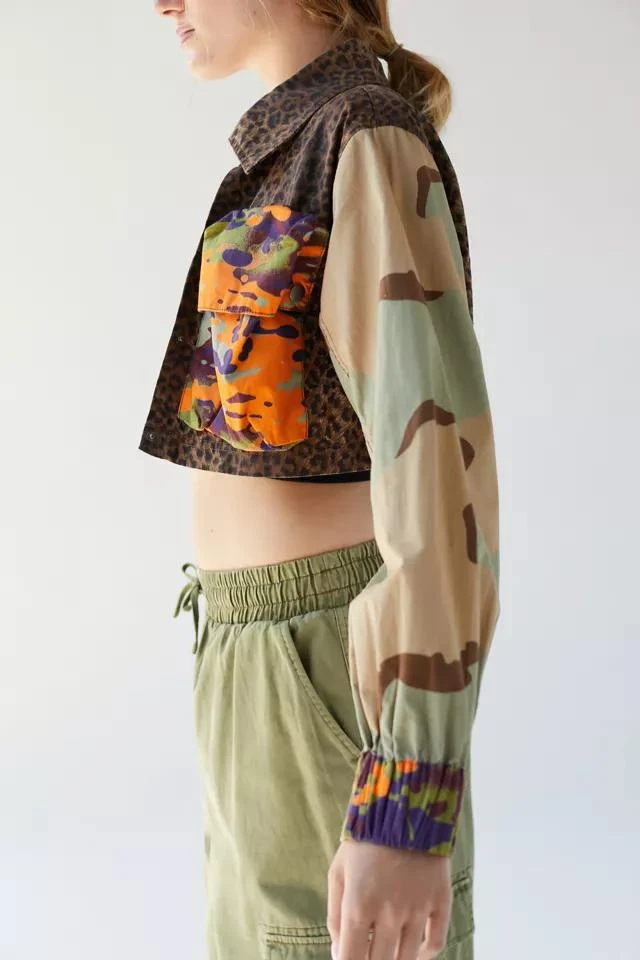 商品BDG|BDG Jenny Printed Cropped Utility Jacket,价格¥76,第5张图片详细描述