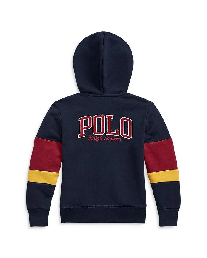 商品Ralph Lauren|Boys' Corduroy Logo Fleece Full Zip Hoodie - Little Kid,价格¥292,第2张图片详细描述