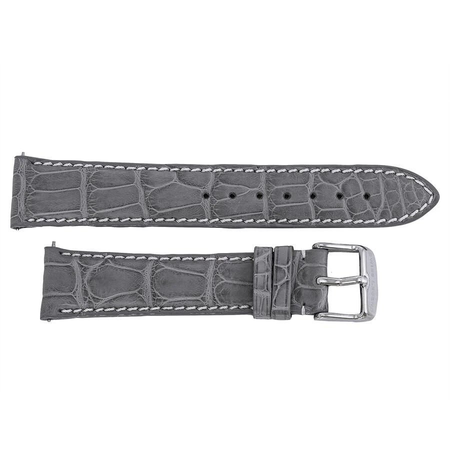 商品Hadley Roma|21 MM Matte Light Grey Alligator Leather Strap,价格¥372,第1张图片