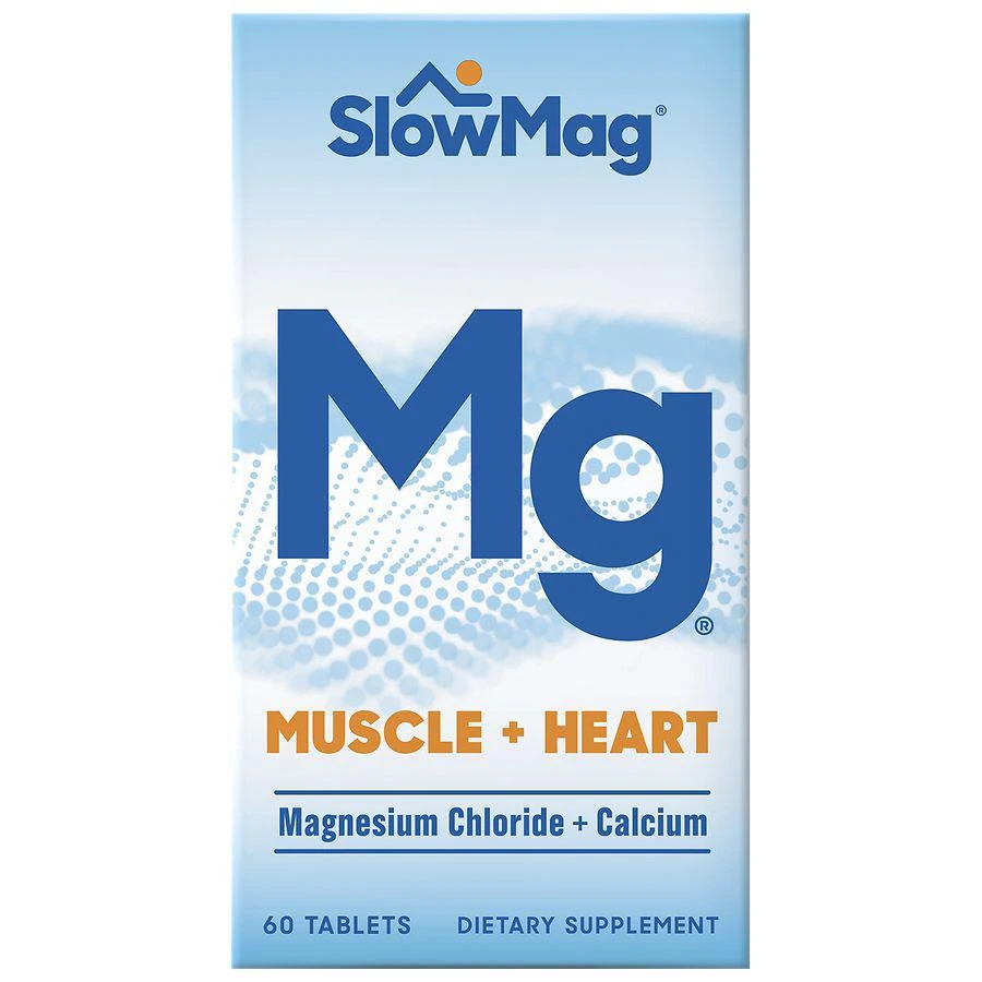 商品SlowMag MG|Muscle + Heart Magnesium Chloride + Calcium Supplement Tablets,价格¥150,第1张图片