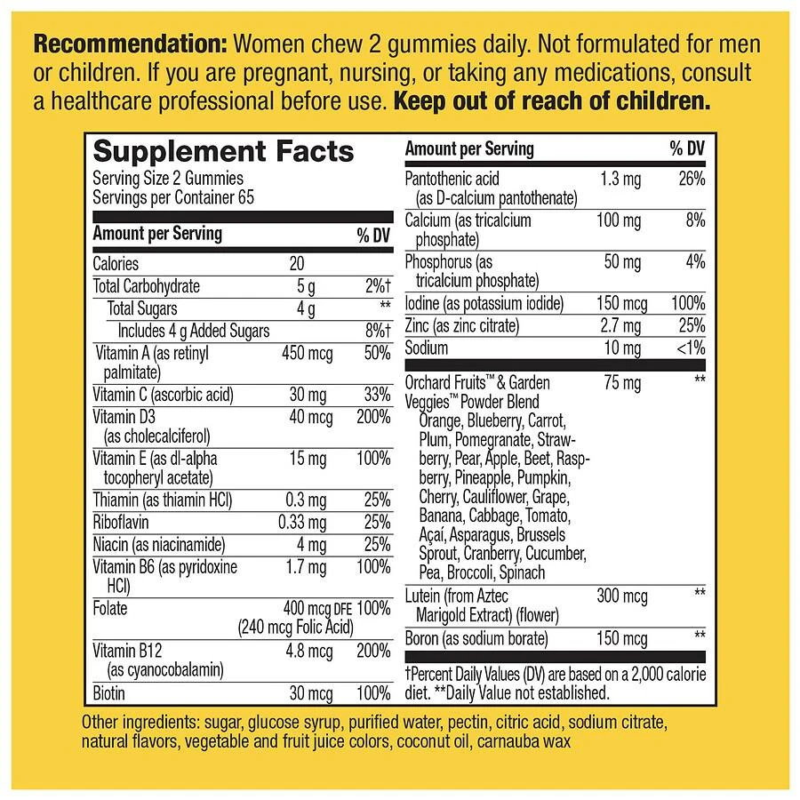 商品Nature's Way|Women's 50+ Multi-Vitamin Gummies,价格¥166,第3张图片详细描述