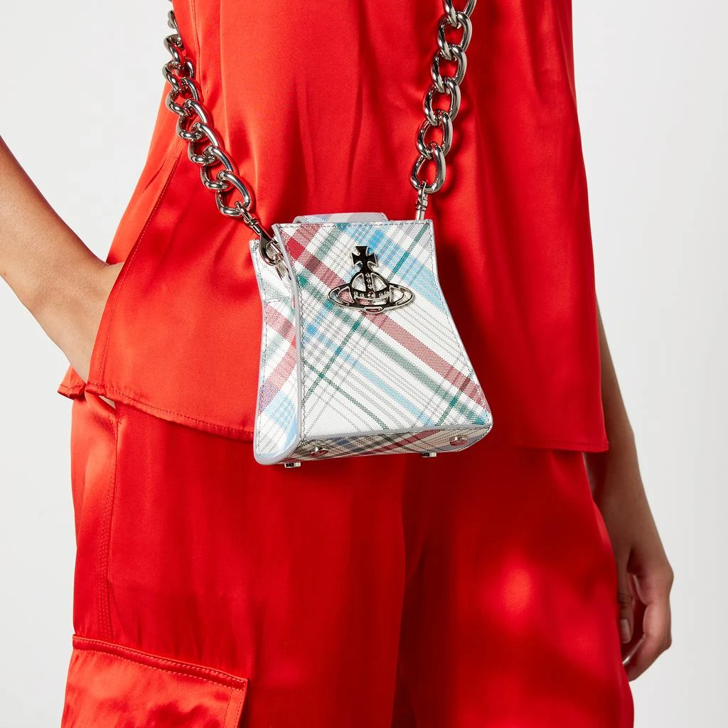 商品Vivienne Westwood|Vivienne Westwood Kelly Tartan Saffiano Small Handbag,价格¥3534,第2张图片详细描述