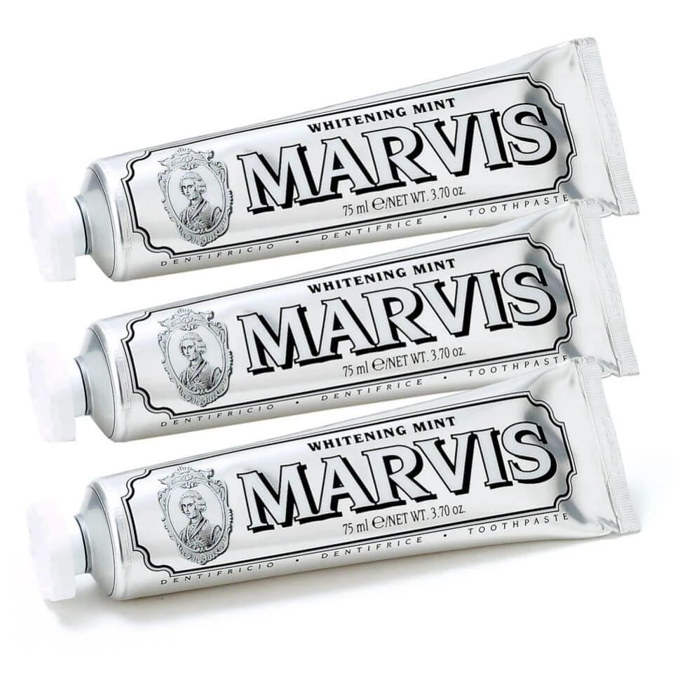 商品Marvis|Marvis玛尔仕 银色经典薄荷味牙膏 - 3*85ml,价格¥320,第1张图片