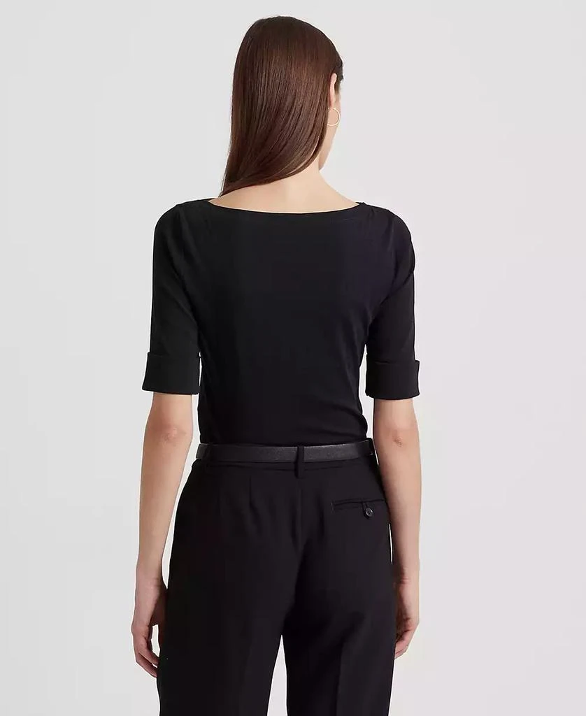 商品Ralph Lauren|Stretch Boatneck Top, Regular & Petite,价格¥377,第2张图片详细描述