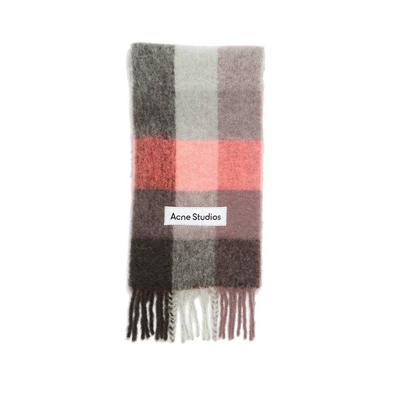 商品Acne Studios|23新款 女士马海毛混纺格纹围巾（四色可选）,价格¥2227,第1张图片