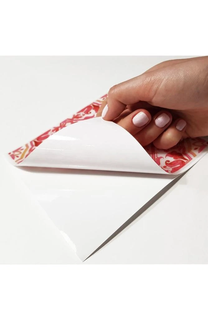 商品WALPLUS|Moroccan Rose Red Mosaic Glossy 3D Sticker Tile 15.4 cm (6 in) - 16pcs in a pack,价格¥266,第2张图片详细描述