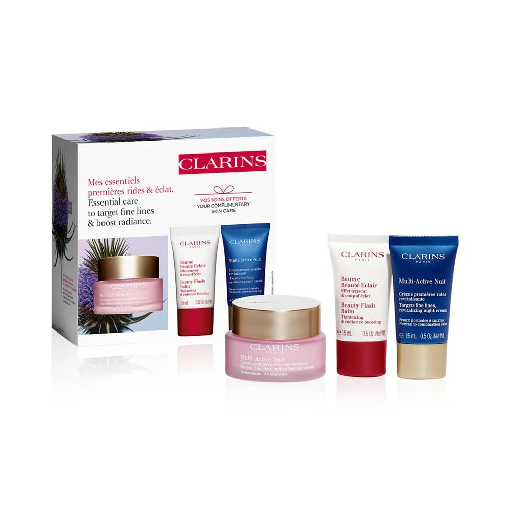 商品Clarins|3-Pc. Multi-Active Skincare Starter Set,价格¥475,第1张图片