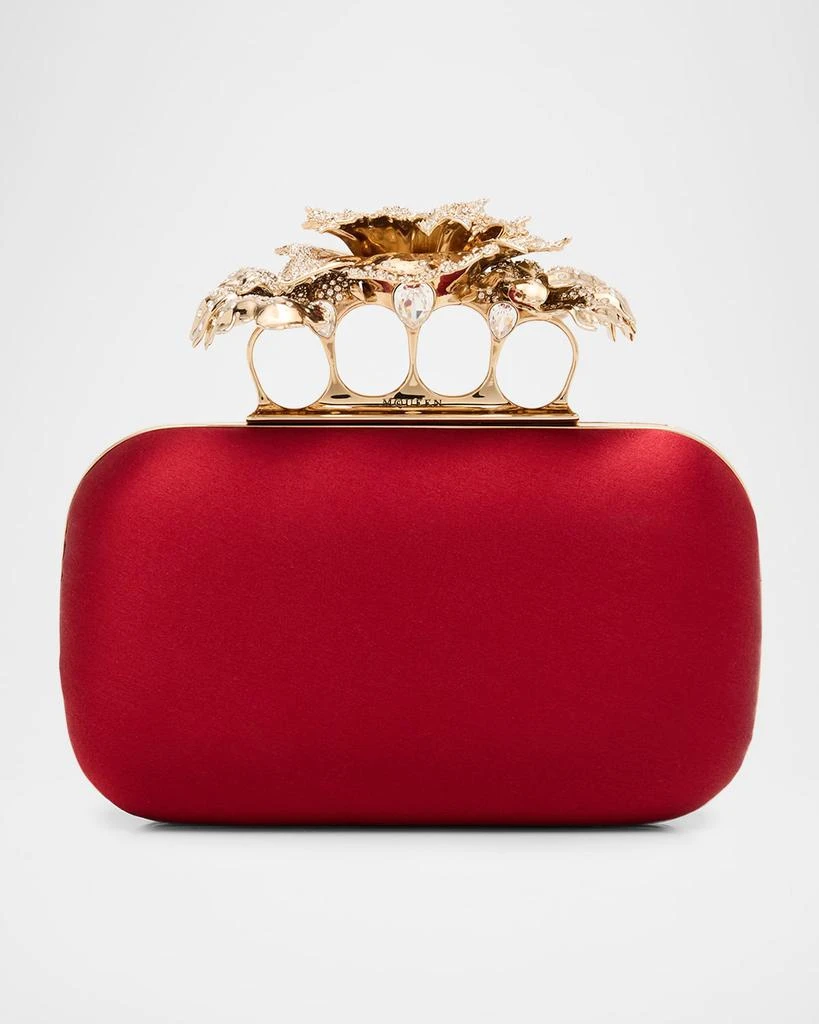 商品McQueen|Crystal Carnation Satin Clutch Bag,价格¥36673,第1张图片