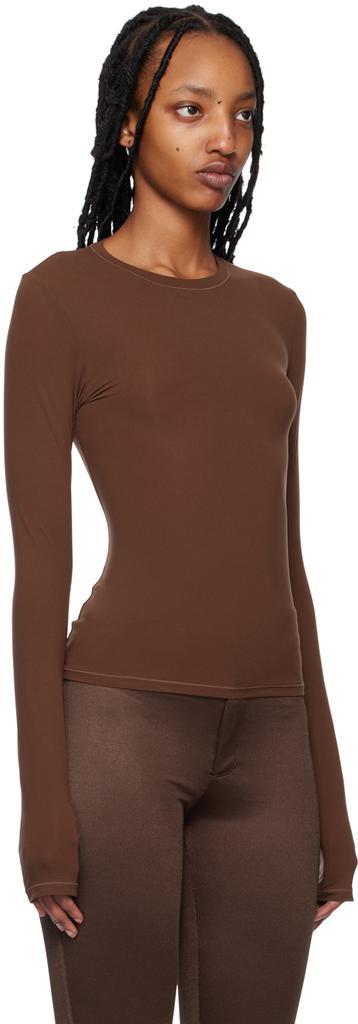 商品SKIMS|Brown Fits Everybody Long Sleeve T-Shirt,价格¥486,第2张图片详细描述