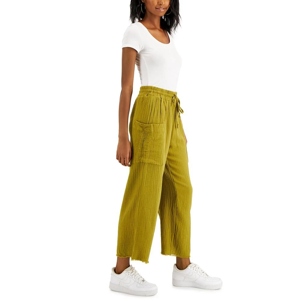 商品Indigo Rein|Juniors' Cotton Gauze Wide-Leg Crop Drawstring Pants,价格¥85,第4张图片详细描述