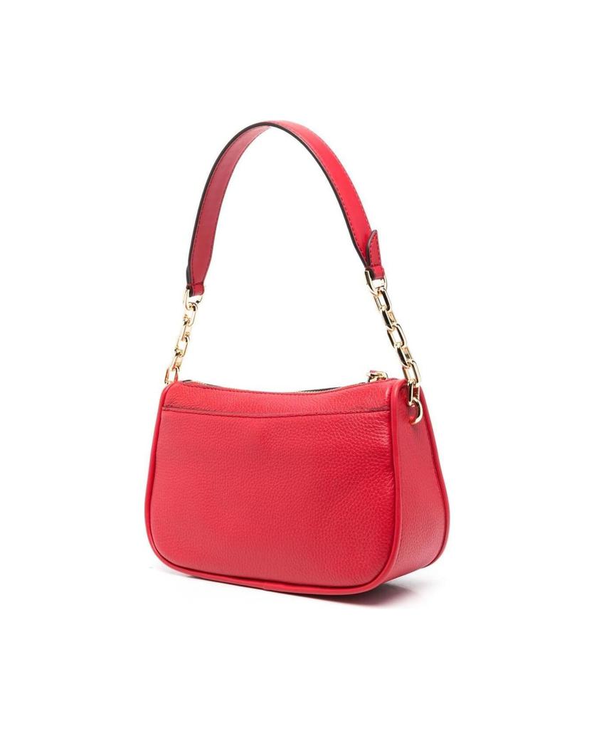 Jet Set Fuxia Shoulder Bag In Saffiano Calfskin With Gold-colored Details And Charm With M Michael Kors Logo商品第2张图片规格展示