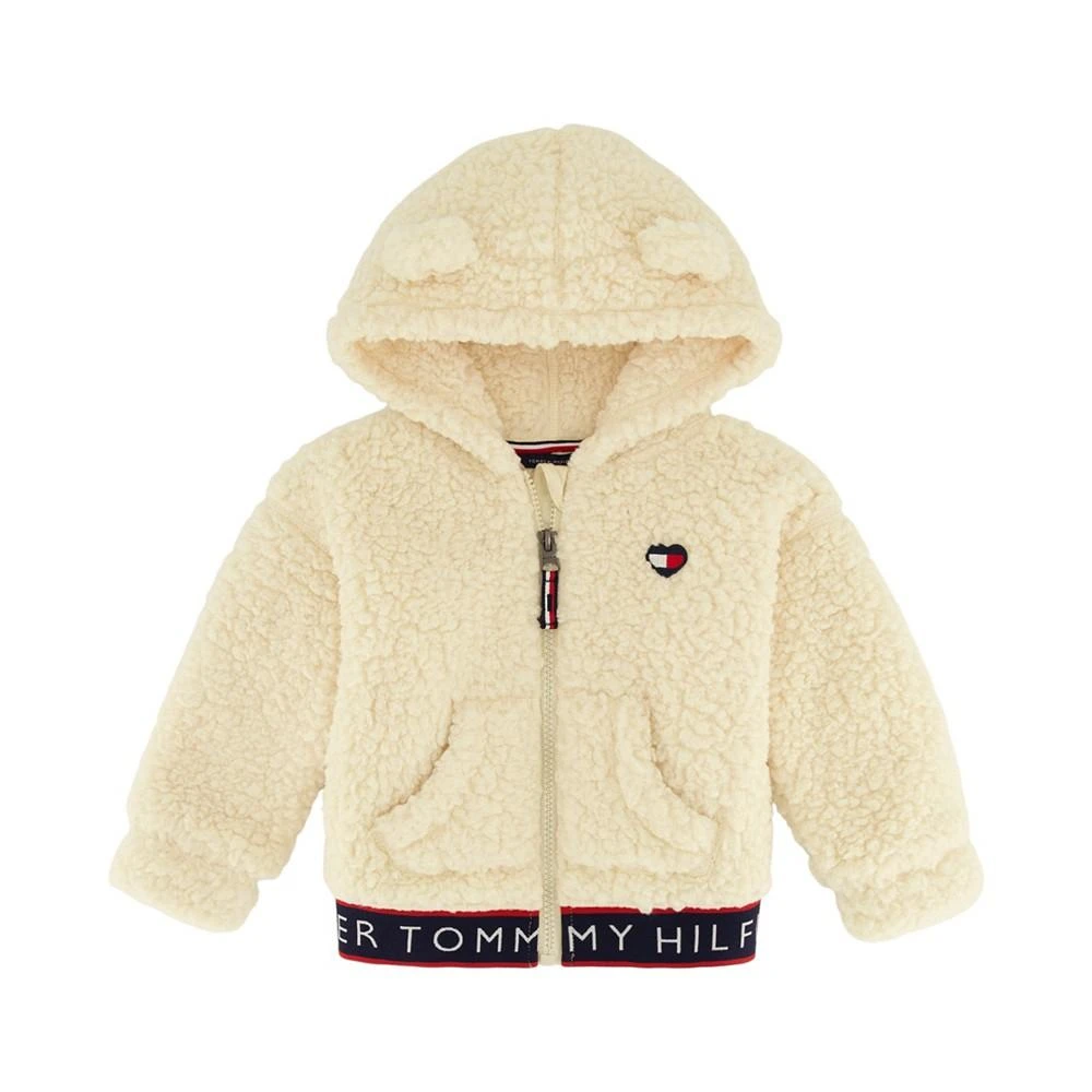商品Tommy Hilfiger|Baby Girls Minky Hooded Jacket,价格¥135,第1张图片