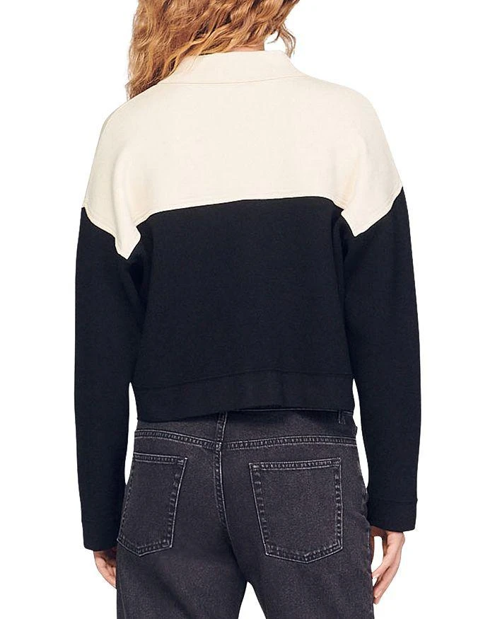 商品Sandro|Killim Color Blocked Cropped Cardigan,价格¥2069,第2张图片详细描述