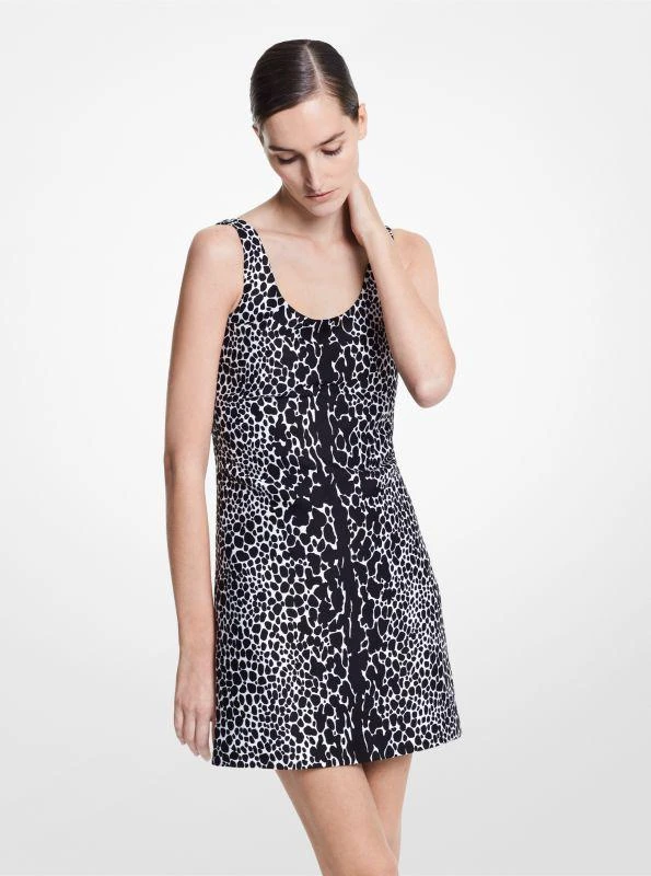 商品Michael Kors|Ocelot Cotton and Silk Jacquard Shift Dress,价格¥4470,第1张图片