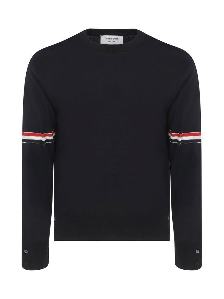 商品Thom Browne|Thom Browne Striped Crewneck Jumper,价格¥4295-¥5616,第1张图片