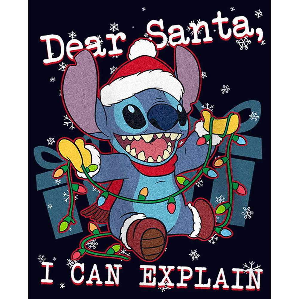 Girl's Lilo & Stitch Dear Santa, I Can Explain  Child T-Shirt商品第2张图片规格展示