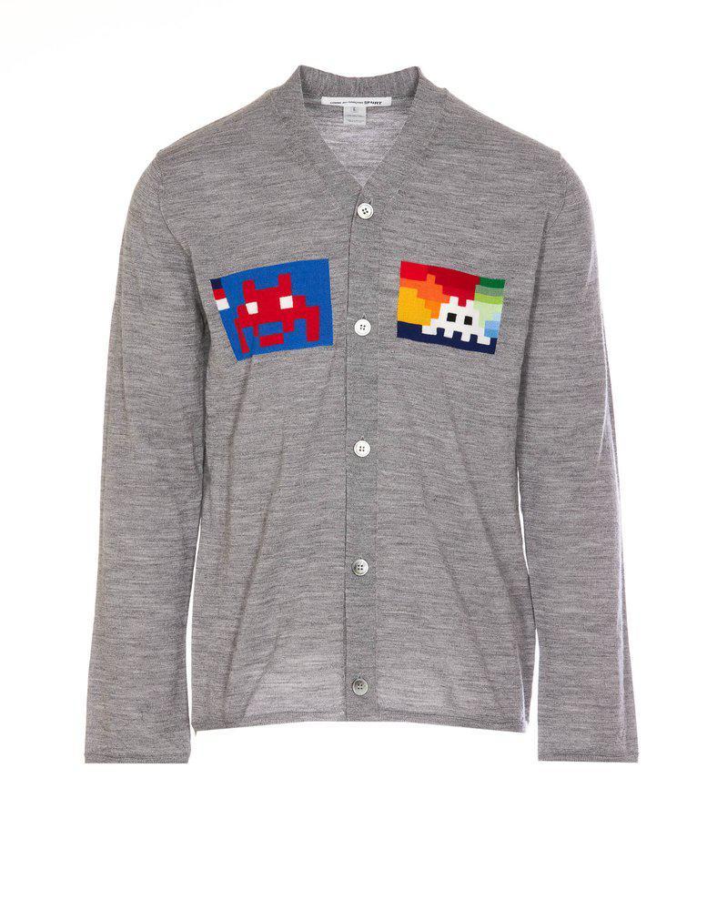 商品Comme des Garcons|Comme des Garçons Graphic Intarsia Buttoned Cardigan,价格¥1659,第1张图片