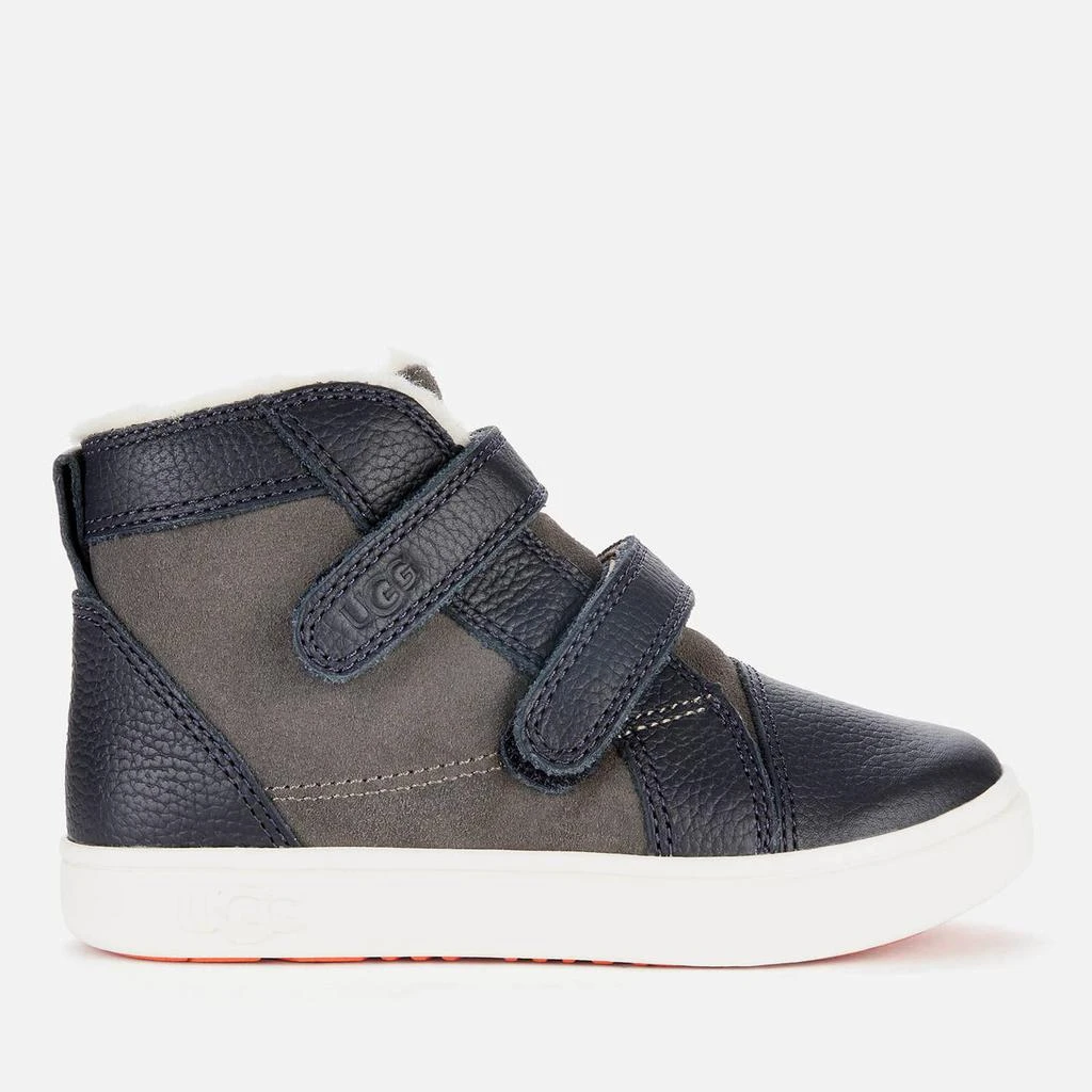 商品UGG|UGG Toddlers' RENNON II Velcro High Top Trainers - Charcoal,价格¥316,第1张图片