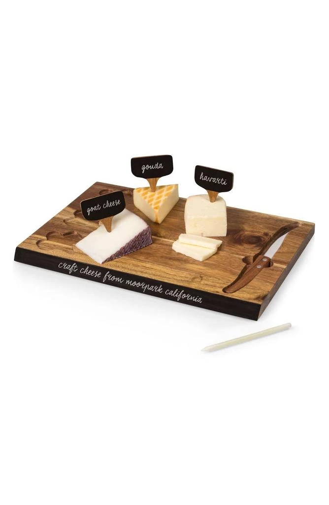 商品Toscana a Picnic Time Brand|TOSCANA Delio Acacia Chalkboard Cheese Board & Tools Set,价格¥310,第3张图片详细描述