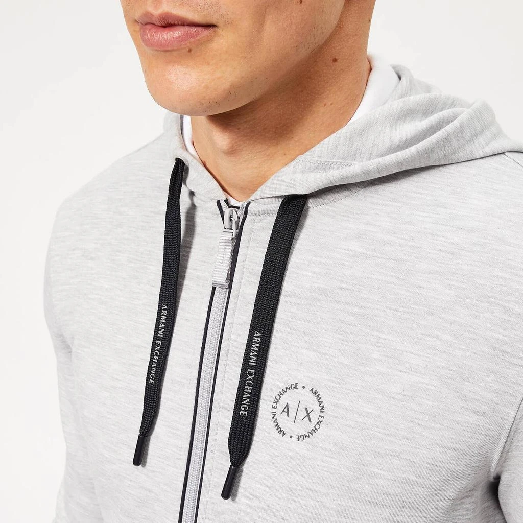 商品Armani Exchange|Armani Exchange Men's Small Logo Zip Hoody - Heather Grey,价格¥344,第4张图片详细描述