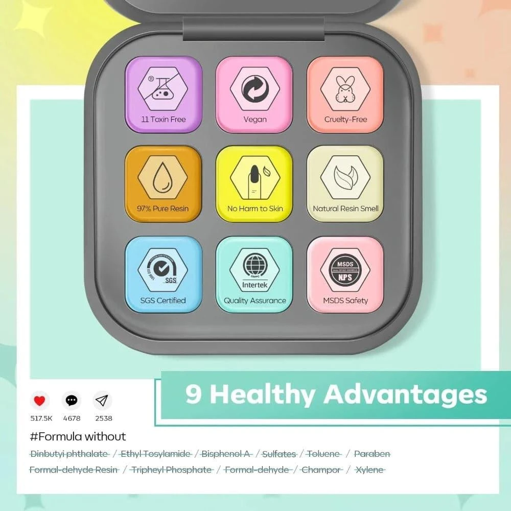 All About Wagashi - 9 Shades Solid Cream Gel Polish Color Cube 商品