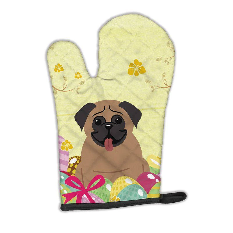 商品Caroline's Treasures|Easter Eggs Pug Brown Oven Mitt,价格¥157,第1张图片